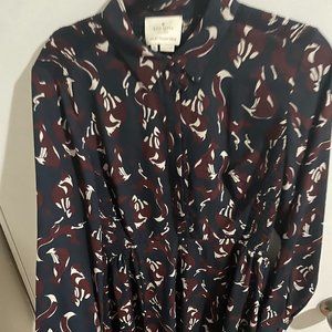 EUC Kate Spade Fox Print Shirt Dress